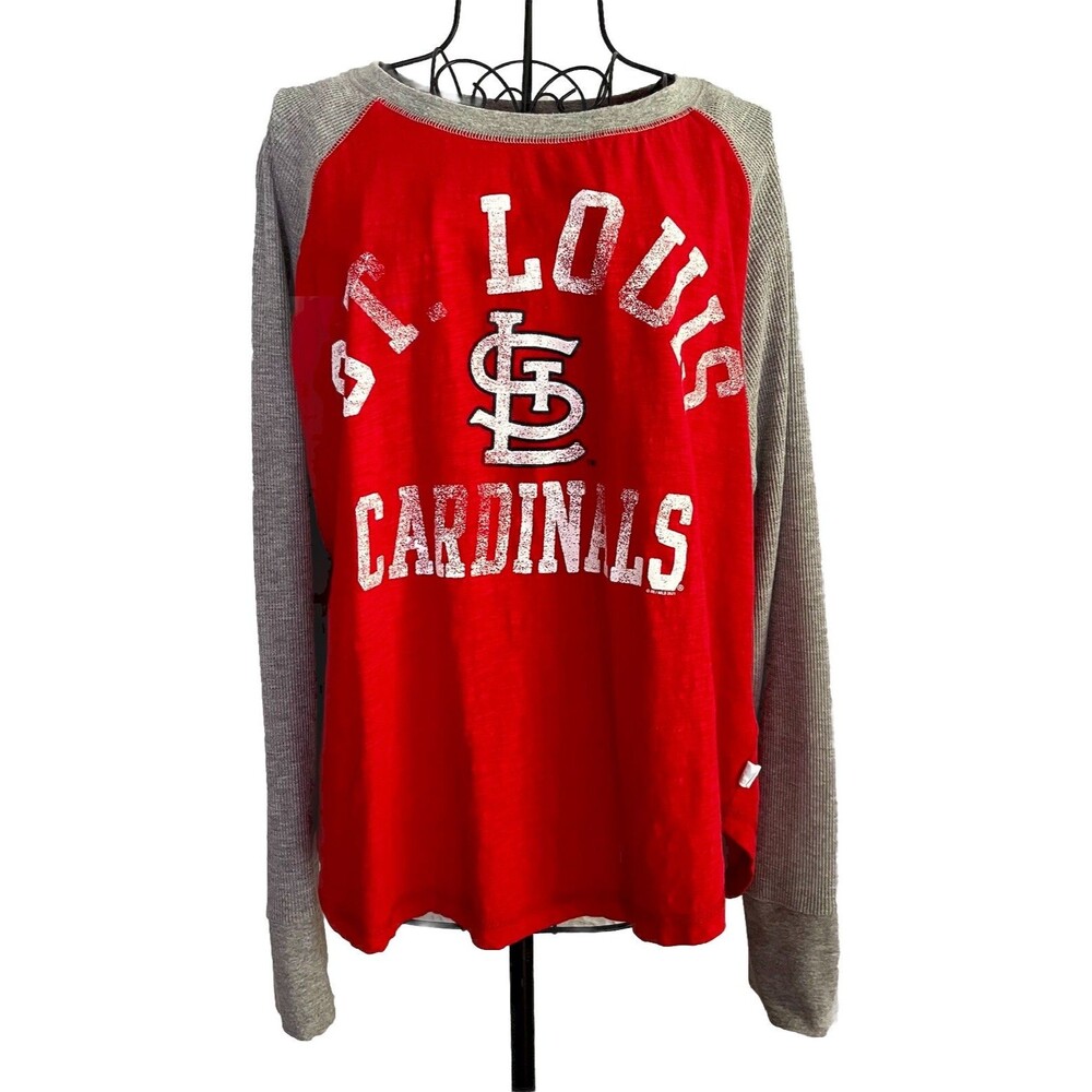 St. Louis Cardinals Raglan T-shirt Women’s XXL Touch Alyssa Milano Baseball Red